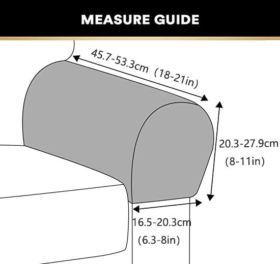2 Pack Sofa Armrest Cover Stretch Fabric Anti-Slip Furniture Protector