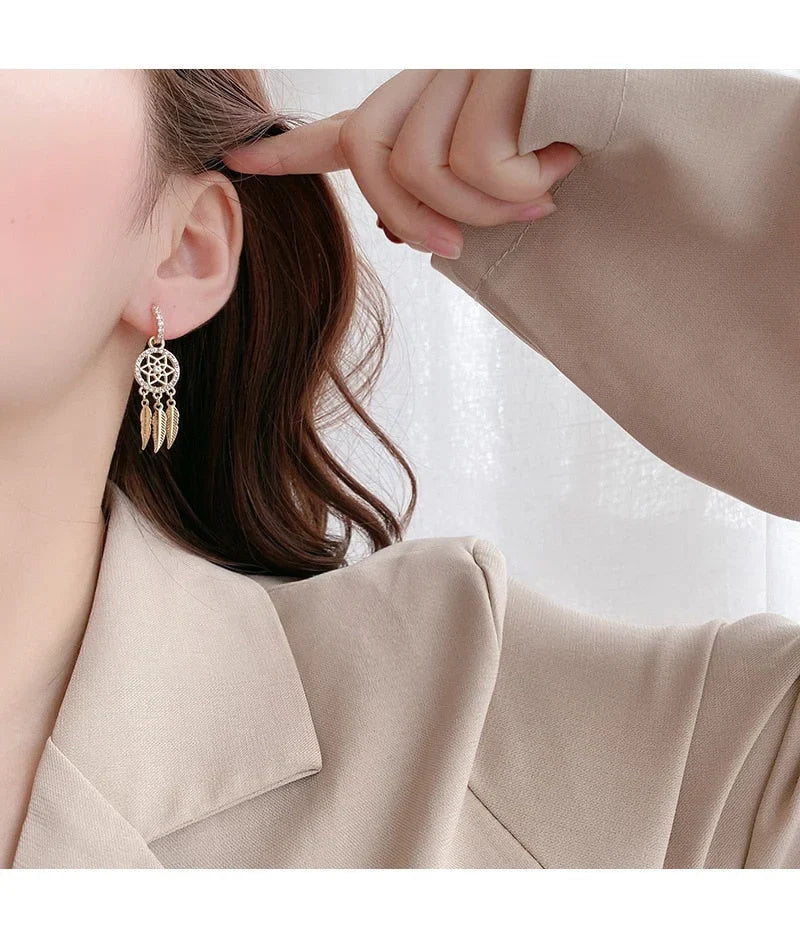 Dreamcatcher Gold Earrings