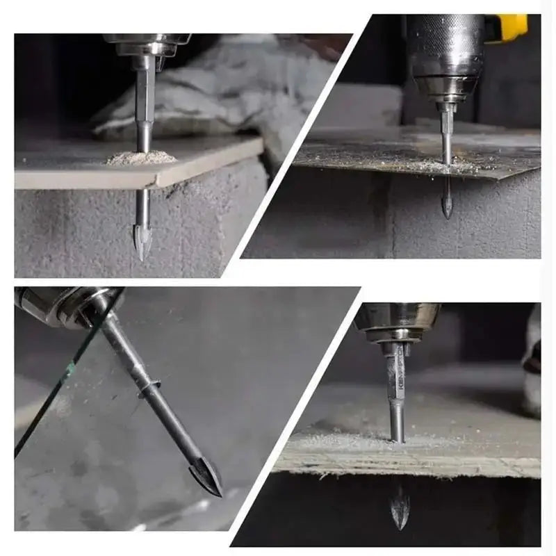 5-Piece Universal Carbide Drill Bit Set - Multi-Purpose, High-Efficiency, Rust-Resistant Bits for Power Tools
