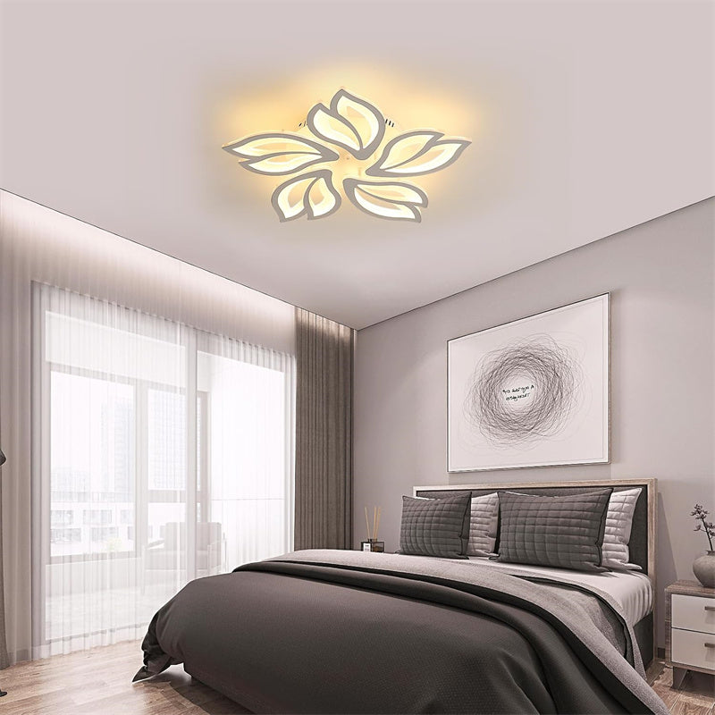 White Flower Shape LED Ceiling Light Dimmable