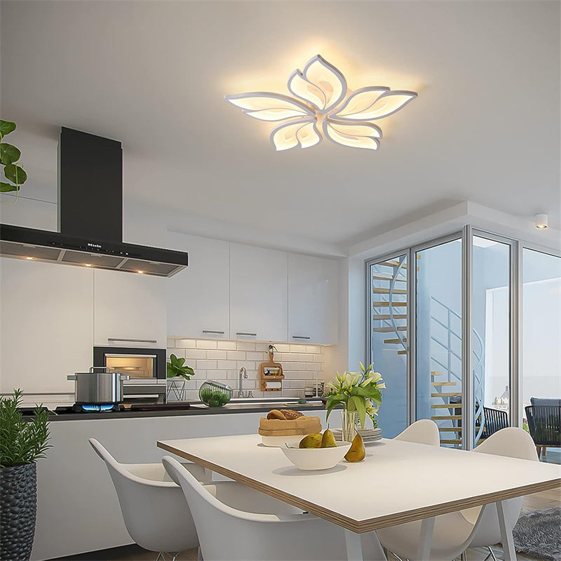 White Flower Shape LED Ceiling Light Dimmable