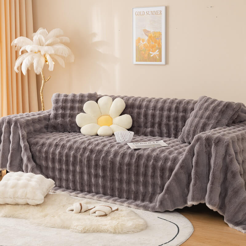 Faux Fur Sofa Covers, Throws Blankets Sofa Slipcovers for Pets