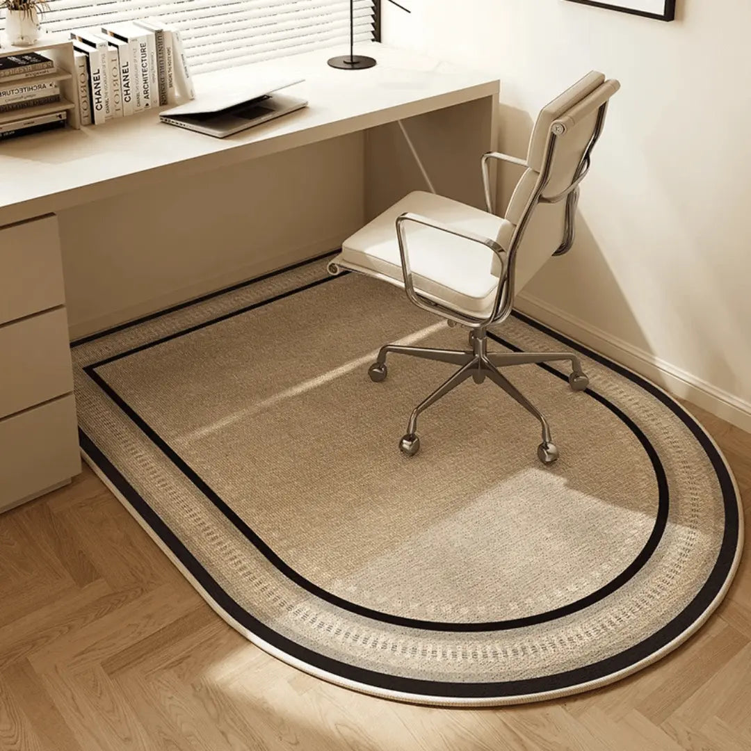 Optimized Product Title: Unisex Velvet Office Chair Mat for Hardwood Floors - Non-Slip Short-Pile Desk Floor Protector - Protective Rolling Chair Rug for Home and Office