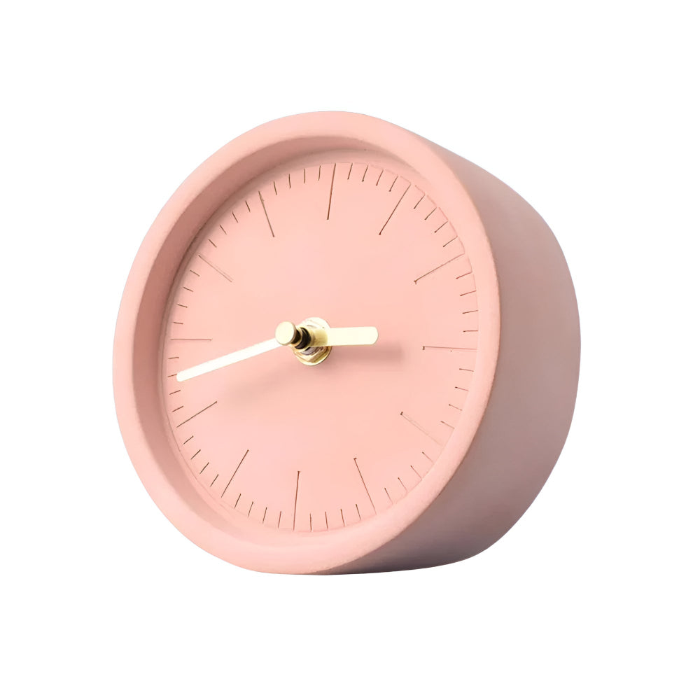 Modernist Round Cement Clock