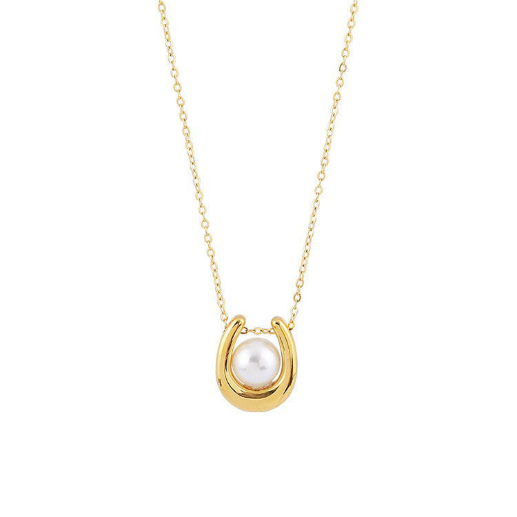 U-shaped Pearl Necklace