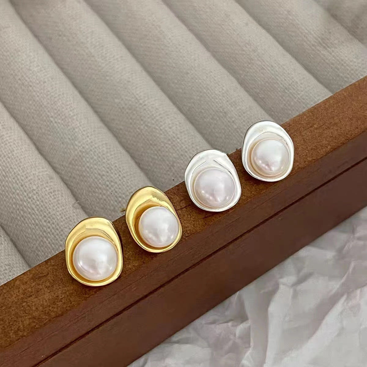 Melting Pearl 925 Sterling Silver Earrings