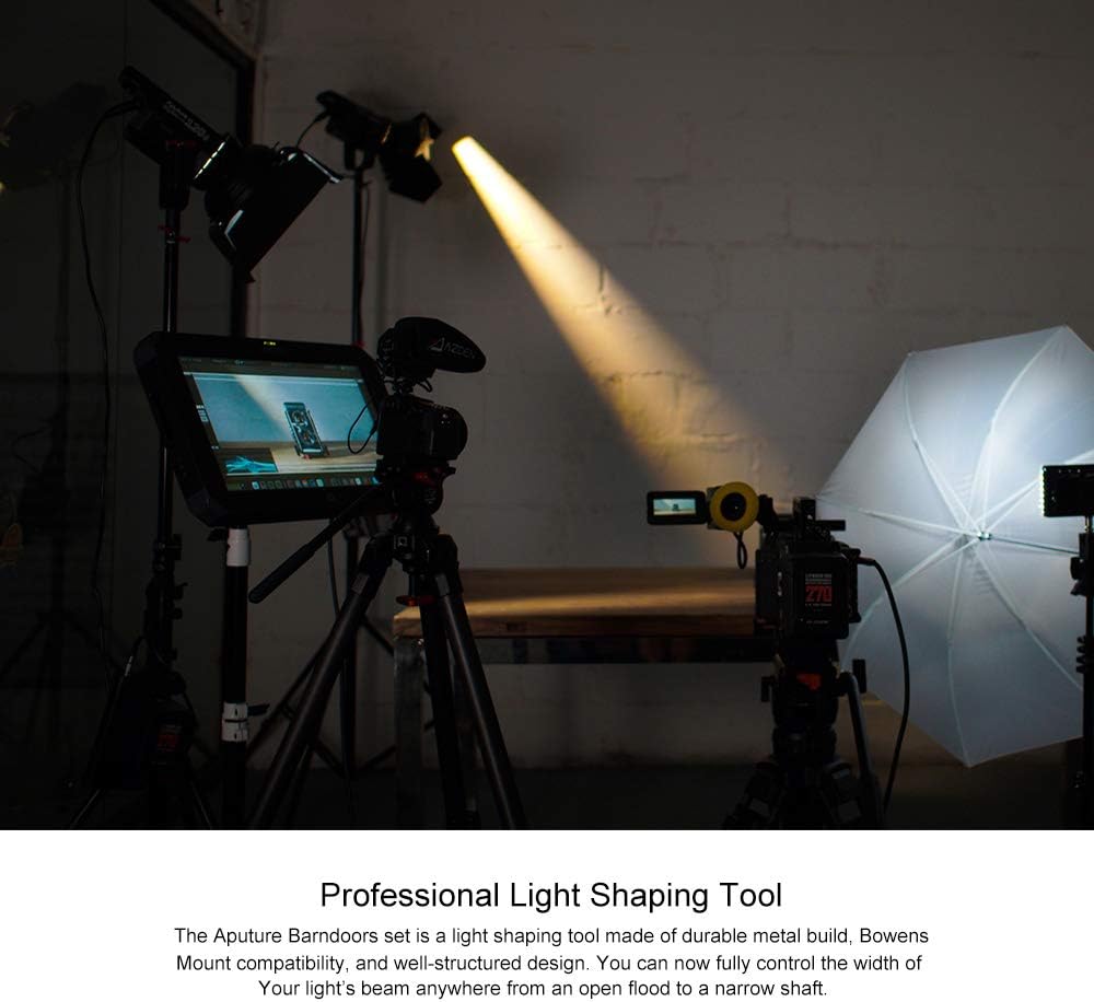 Aputure Barndoors for 120D Mark 2 & 300D: Professional Light Control with Bowens Moun