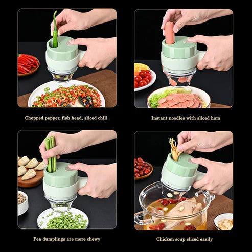 The Chopsy | 4-in-1 Vegetable Cutter & Chopper with Blade Attachments