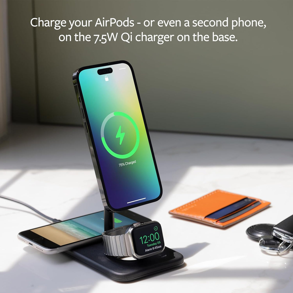 Twelve South AirFly Pro Bluetooth Audio Transmitter & HiRise 3 Deluxe MagSafe Charging Stand