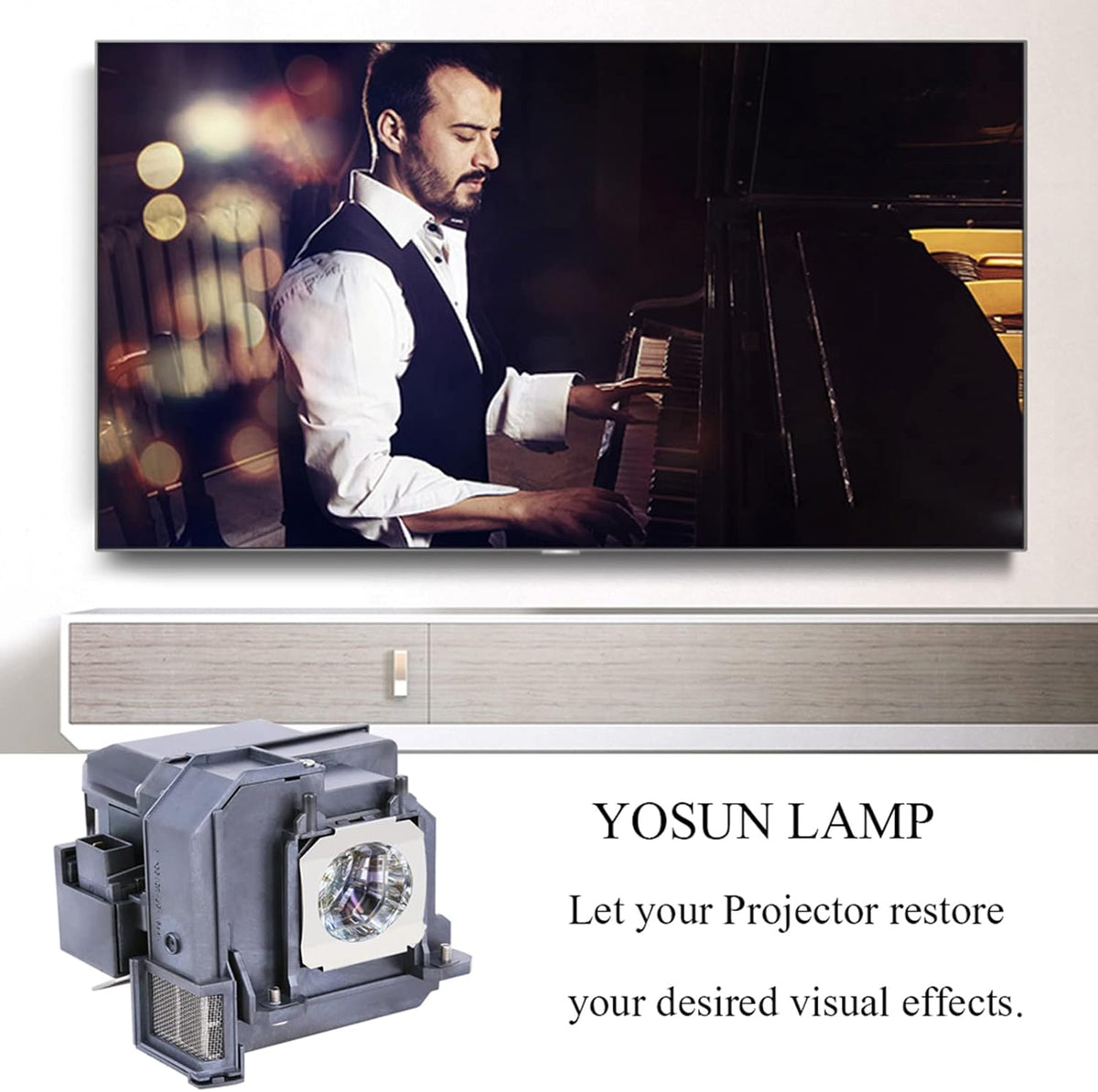 YOSUN V13H010L79 / V13H010L80 Replacement Lamp for Epson Projectors - BrightLink 585Wi, PowerLite 575W & More