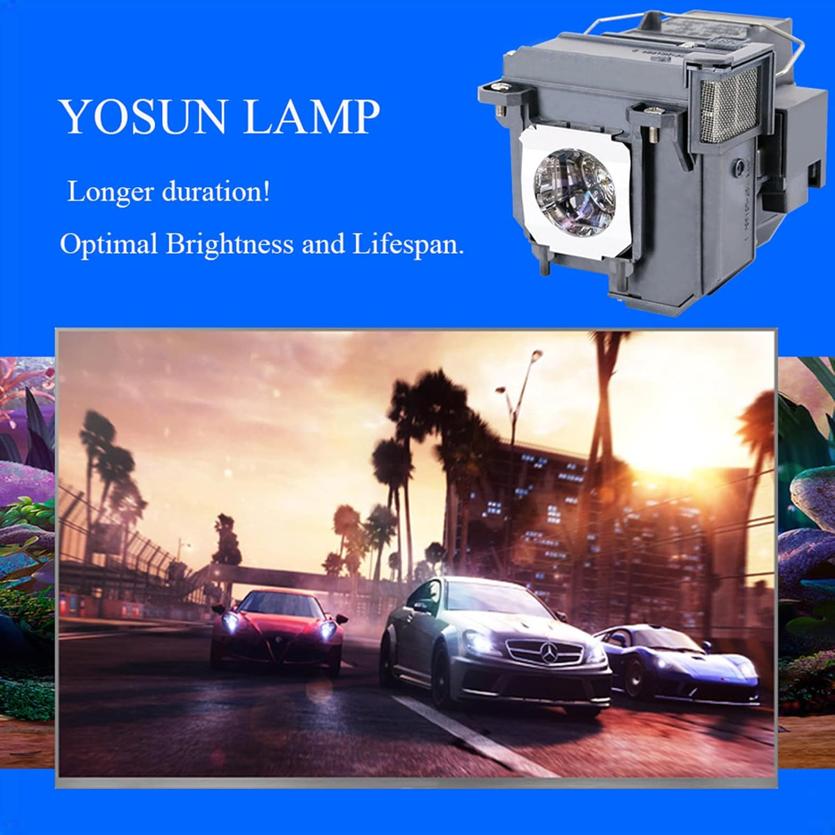 YOSUN V13H010L79 / V13H010L80 Replacement Lamp for Epson Projectors - BrightLink 585Wi, PowerLite 575W & More