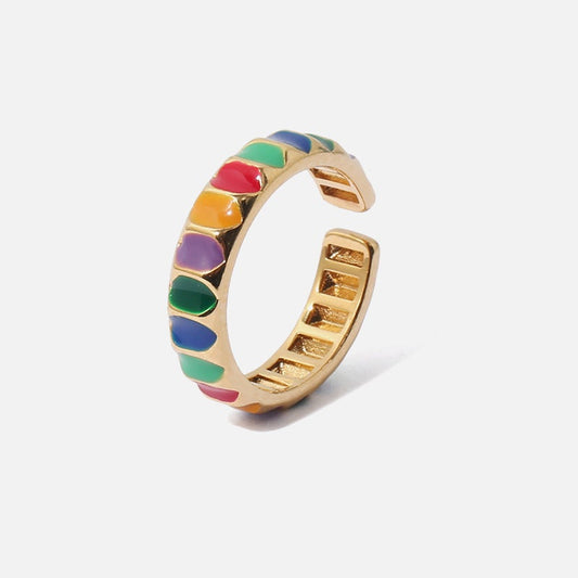 Colored Rainbow Gold Open Ring