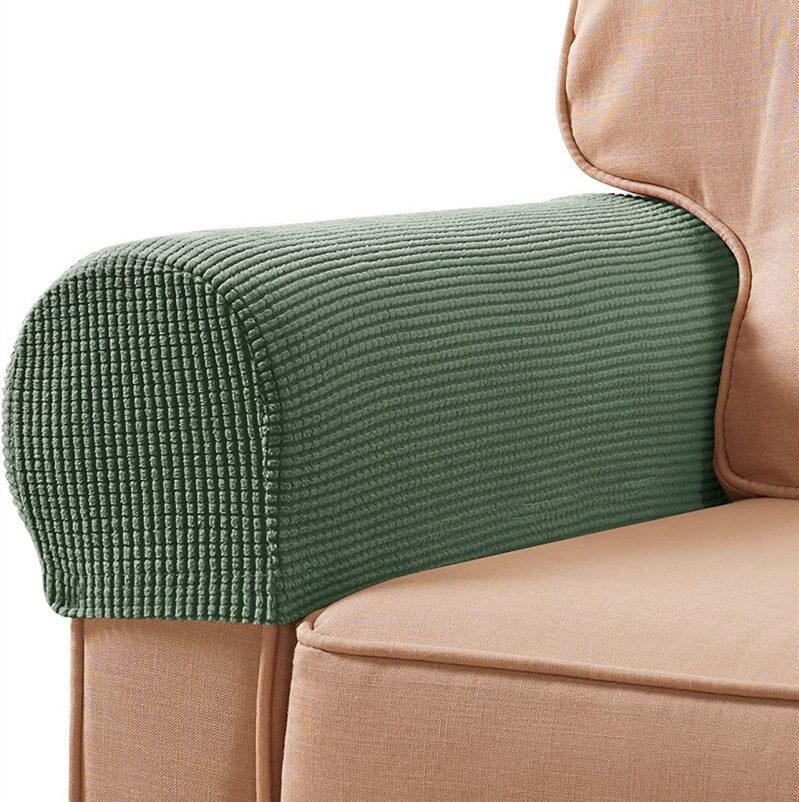 2 Pack Sofa Armrest Cover Stretch Fabric Anti-Slip Furniture Protector