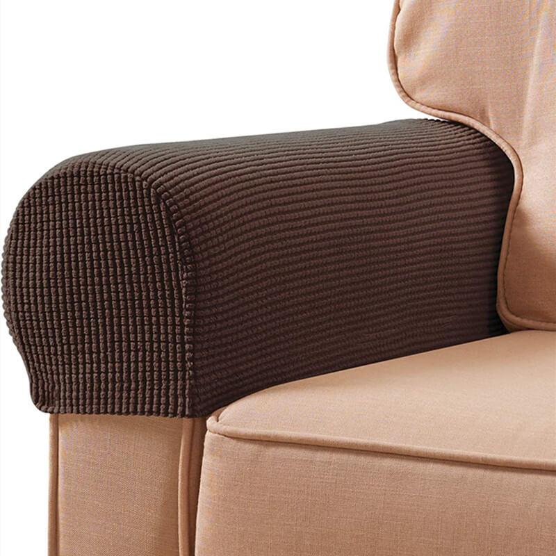 2 Pack Sofa Armrest Cover Stretch Fabric Anti-Slip Furniture Protector