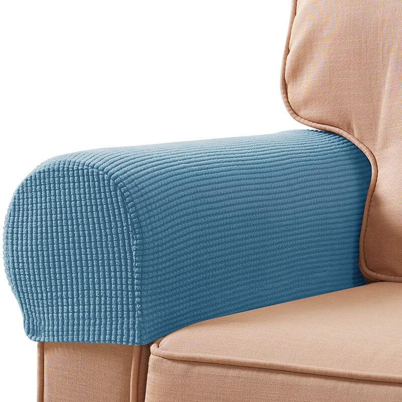 2 Pack Sofa Armrest Cover Stretch Fabric Anti-Slip Furniture Protector