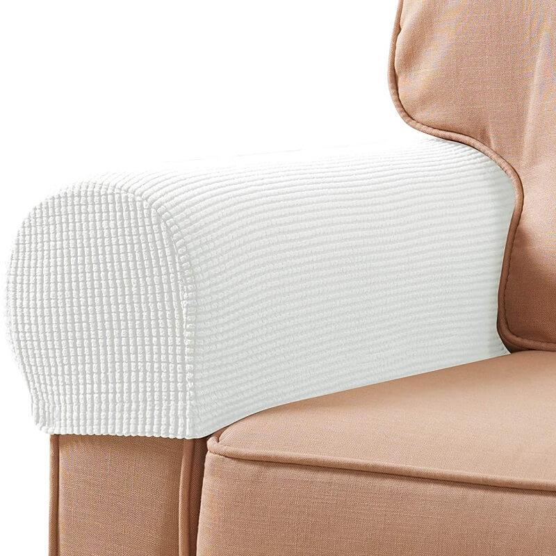 2 Pack Sofa Armrest Cover Stretch Fabric Anti-Slip Furniture Protector
