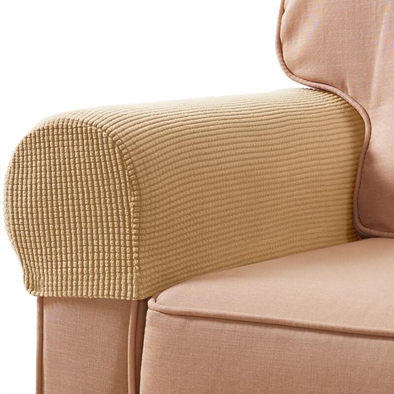 2 Pack Sofa Armrest Cover Stretch Fabric Anti-Slip Furniture Protector