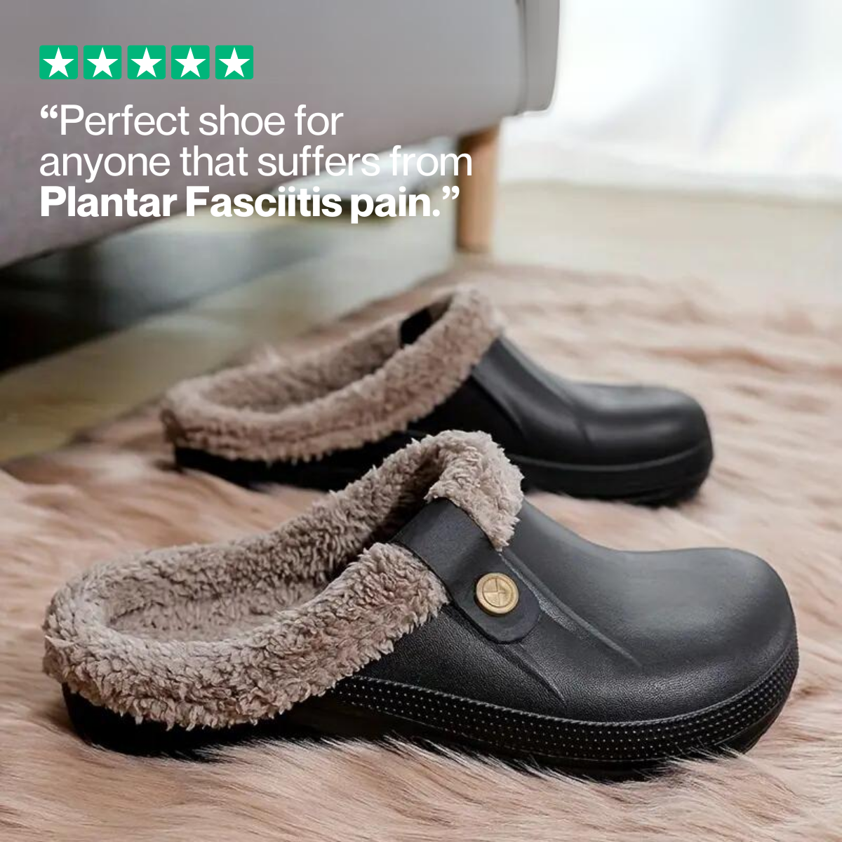 Arlo Fuzzy Comfort Clog Mules – Warm Slip-On