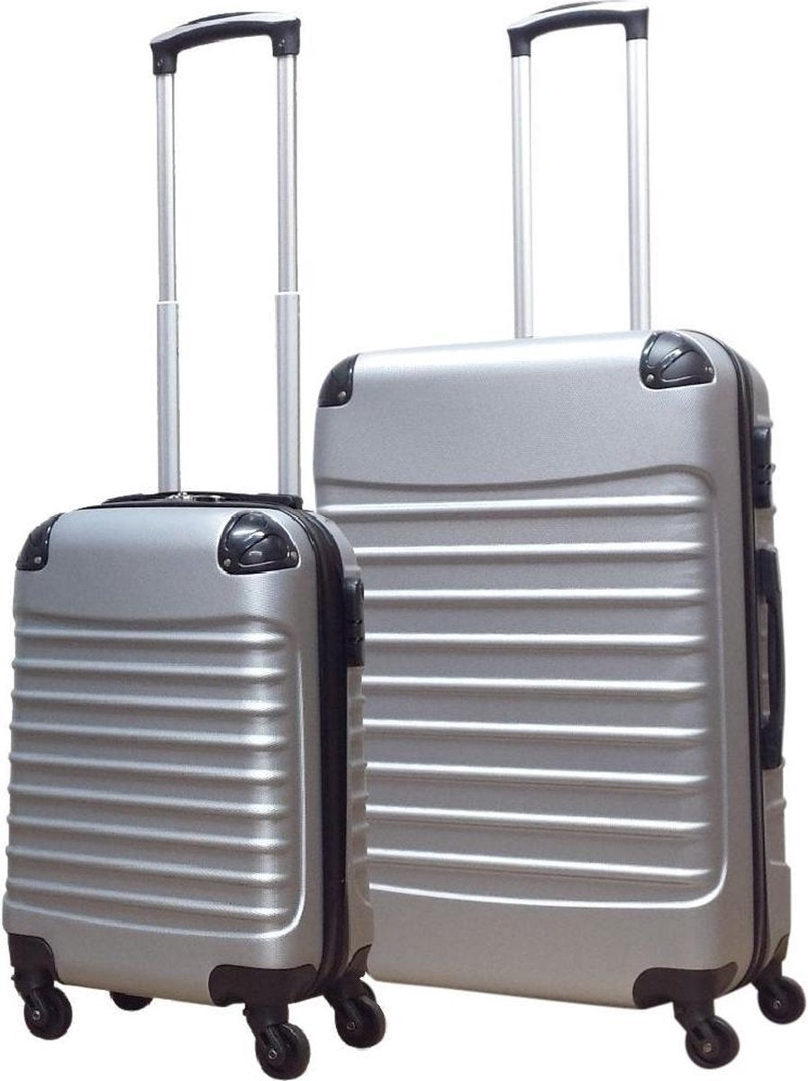 2-Piece Hardshell Luggage Set – Milano Silver