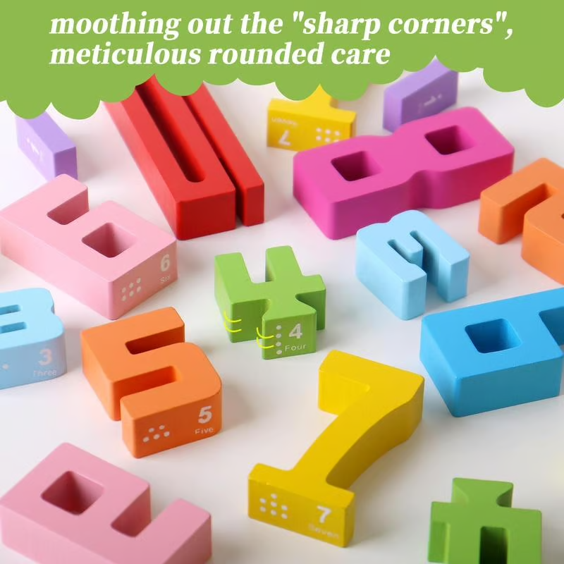 Wooden Number Building Block, Creative Montessori Stacking Toys, Early Educational Toy for Children(1 Box) - Standard Edition (10 PCS)