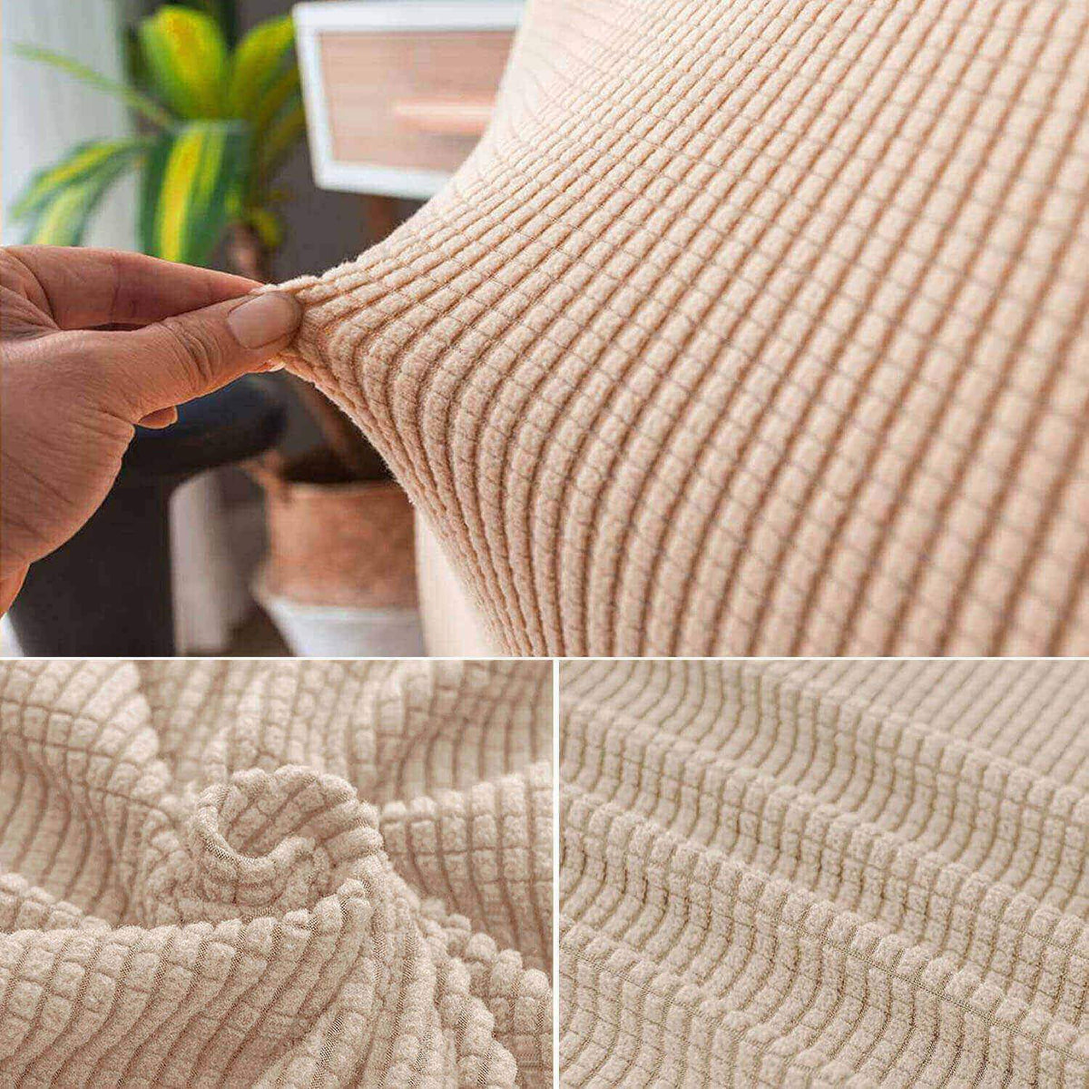 2 Pack Sofa Armrest Cover Stretch Fabric Anti-Slip Furniture Protector