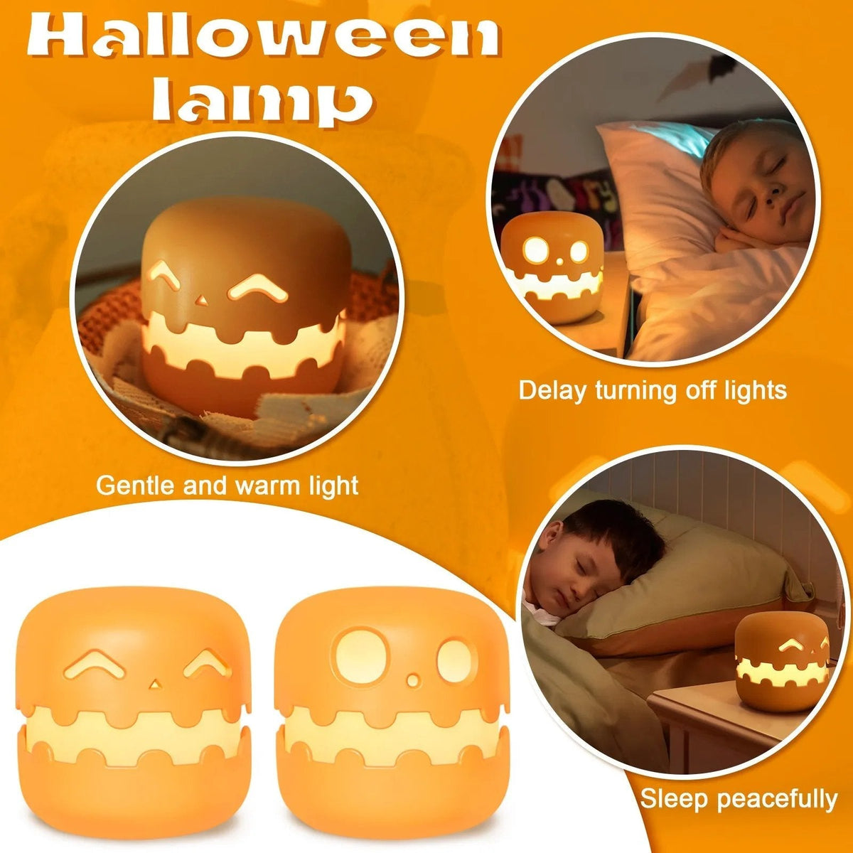 Halloween Pumpkin Night Light - Fun and Creative Gift, Ambiance Lamp