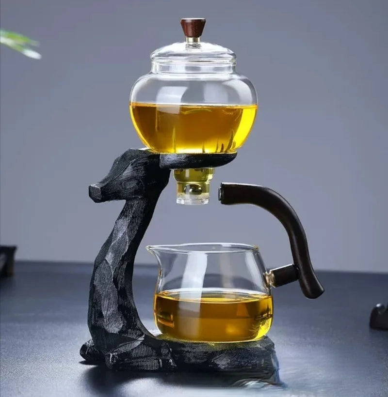 Automatic Magnetic Suction Glass Kung Fu Tea Set 350ml