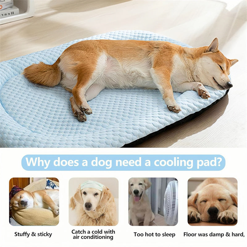 Ice Silk Cooling Dog Bed for Summer