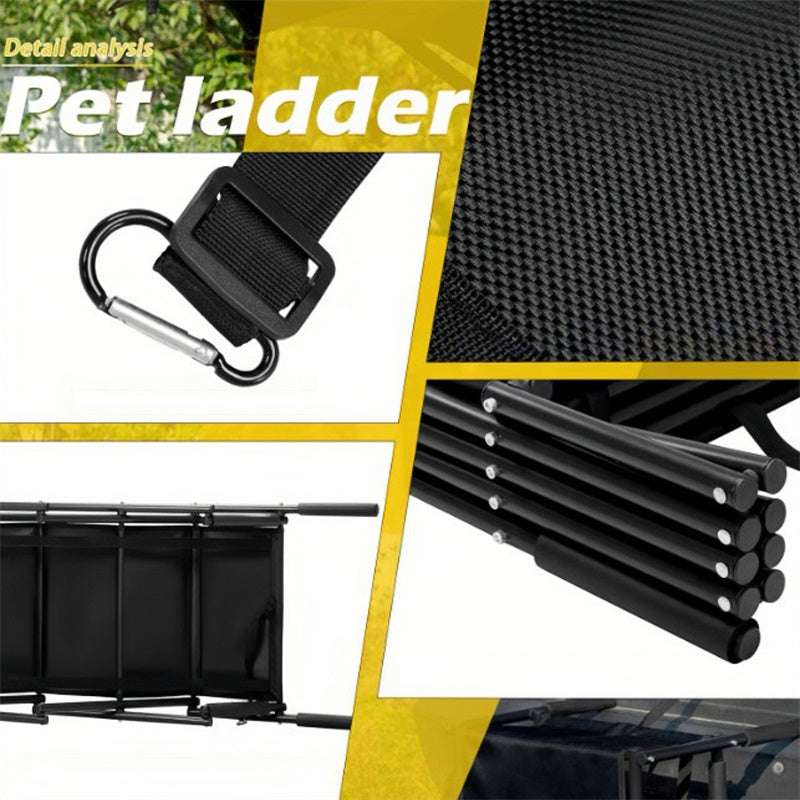 4-Level Foldable Metal Dog Steps for Car