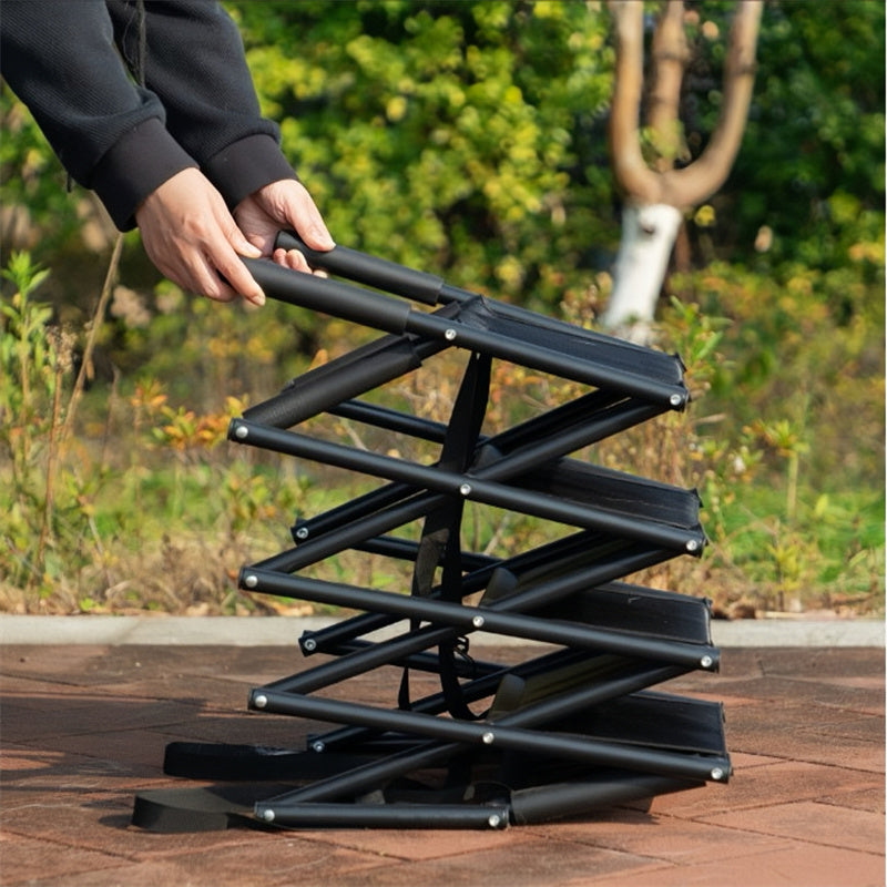 4-Level Foldable Metal Dog Steps for Car