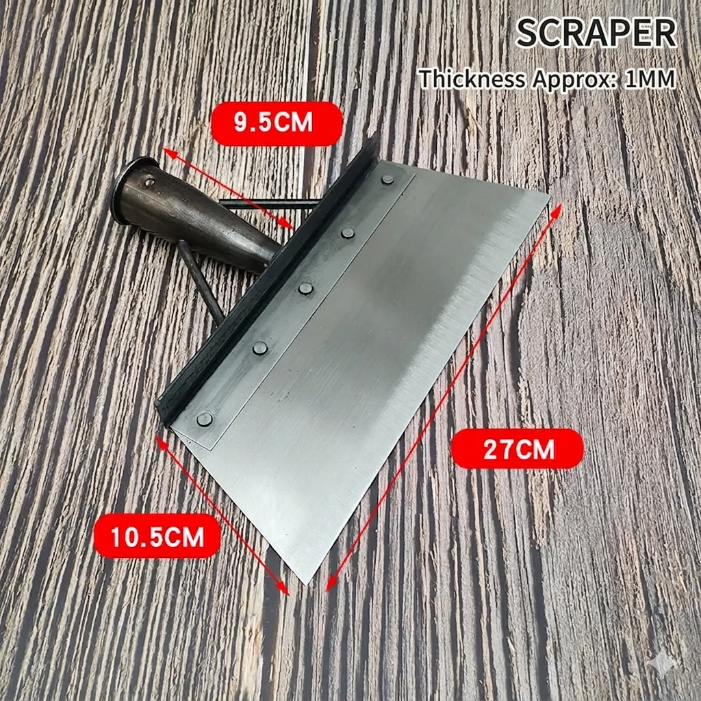 Professional Manganese Steel Garden Cleaning Shovel for Farmers - Heavy Duty Industrial Flat Spade for Outdoor Scraping and Weeding