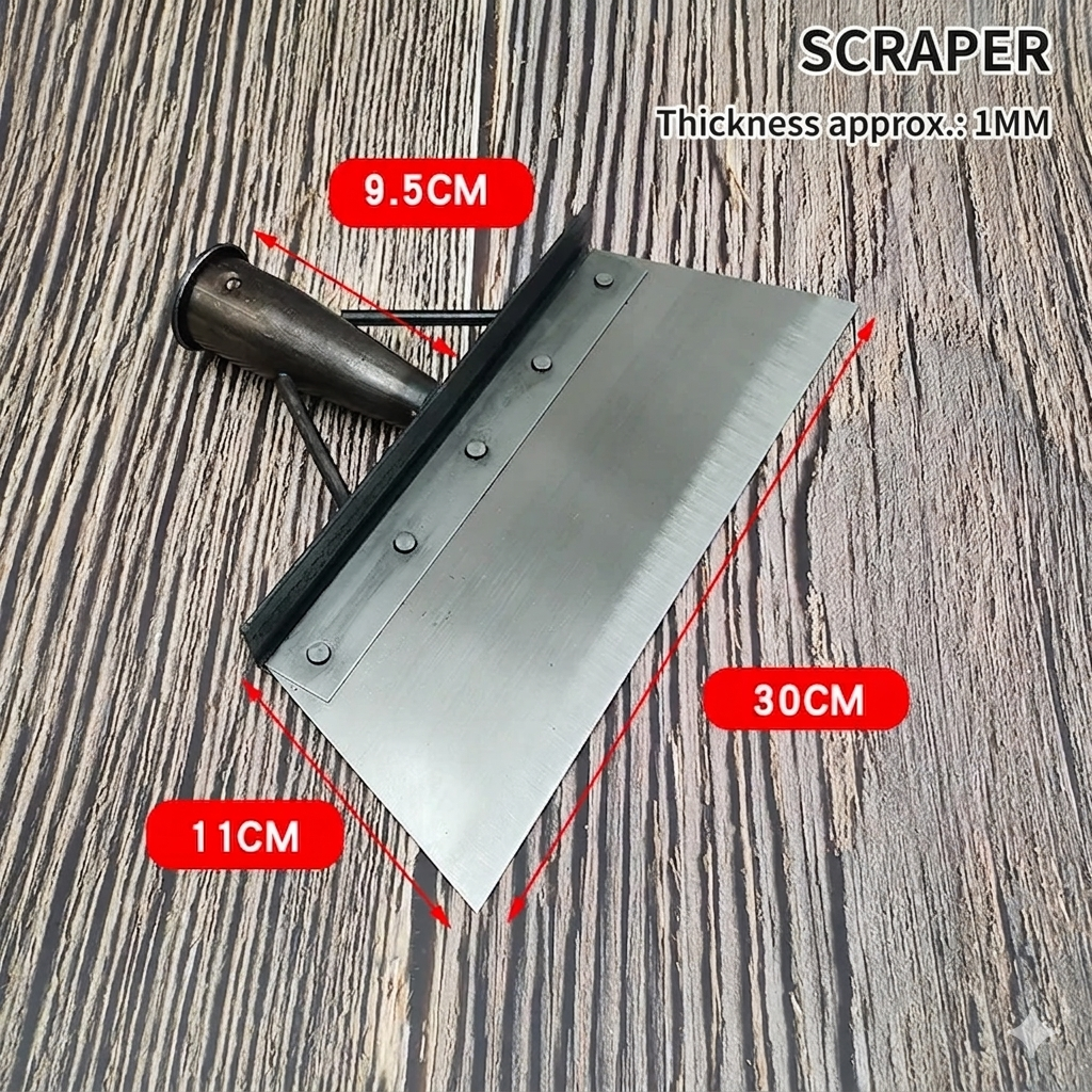 Professional Manganese Steel Garden Cleaning Shovel for Farmers - Heavy Duty Industrial Flat Spade for Outdoor Scraping and Weeding