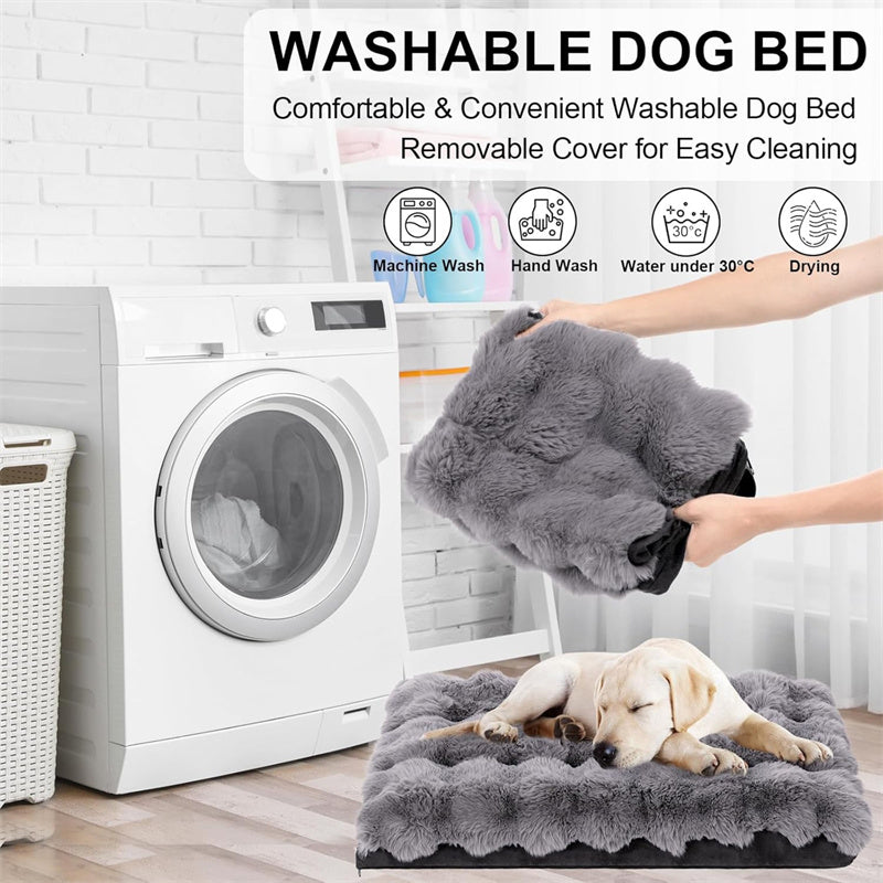 Soft Plush Orthopedic Dog Bed with Removable Washable Cover