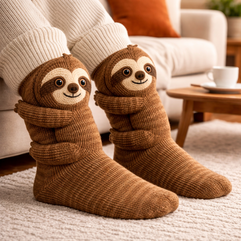Animal Socks Funny Knit Cozy Winter Crew Socks