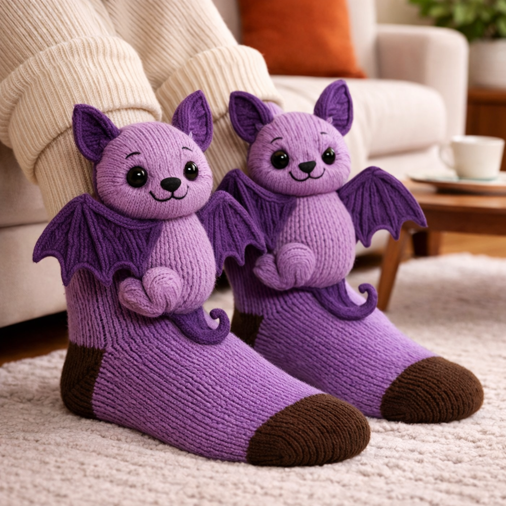 Animal Socks Funny Knit Cozy Winter Crew Socks