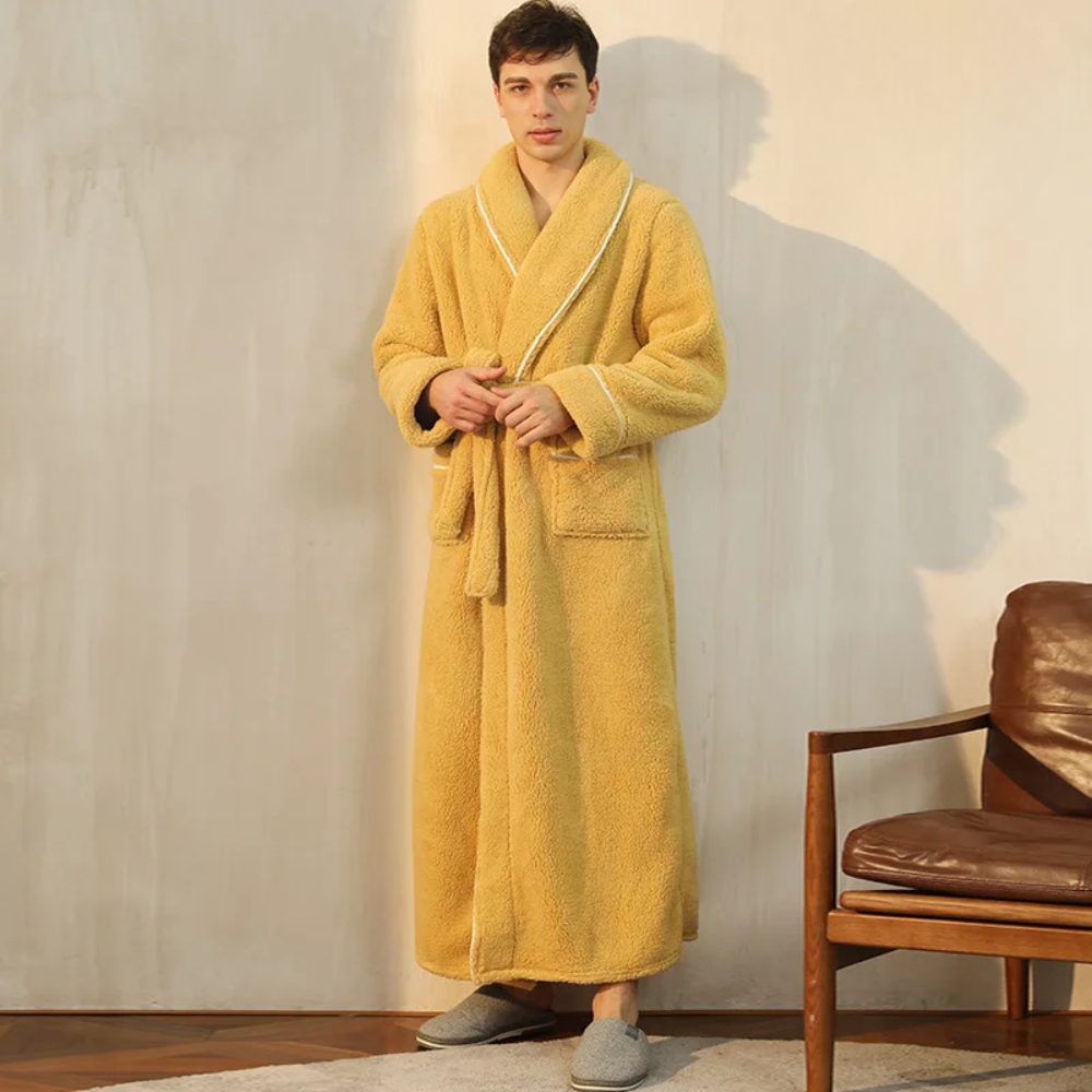 Bathrobe Long Length Winter Warm Lounge Wear