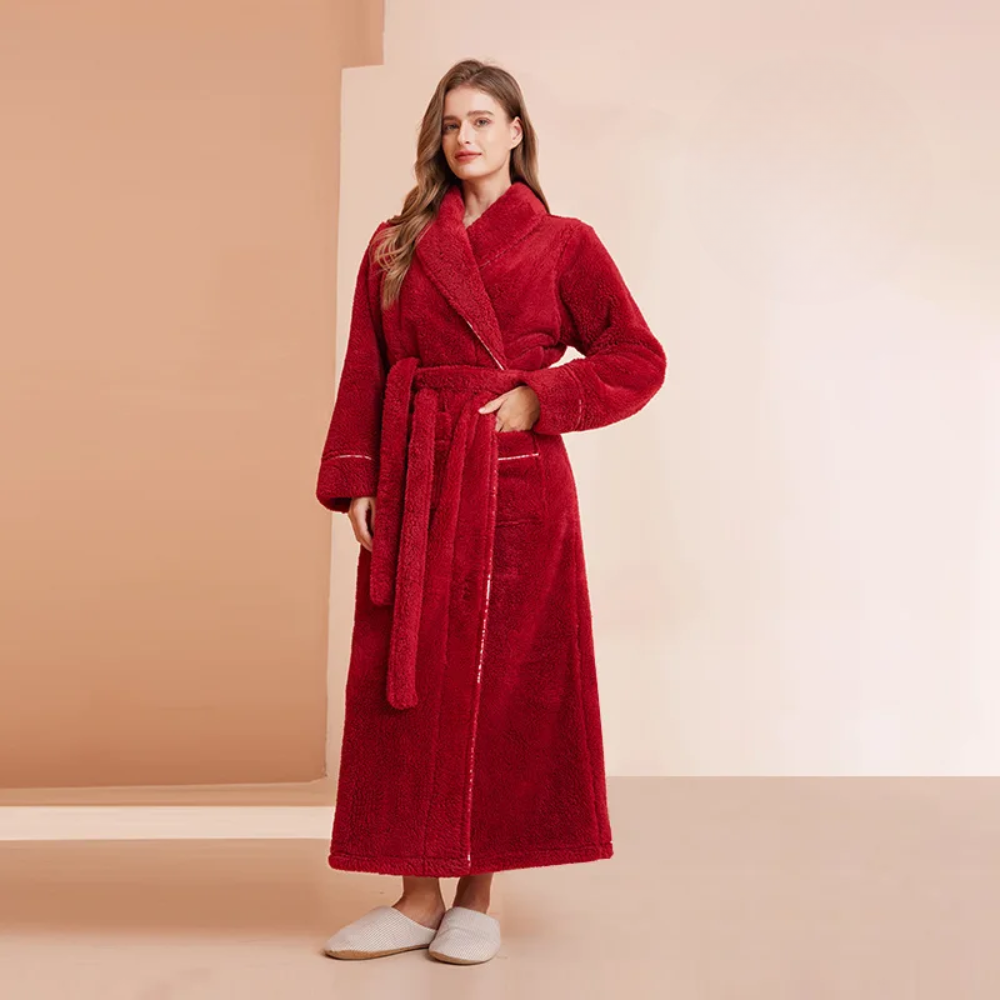 Bathrobe Long Length Winter Warm Lounge Wear