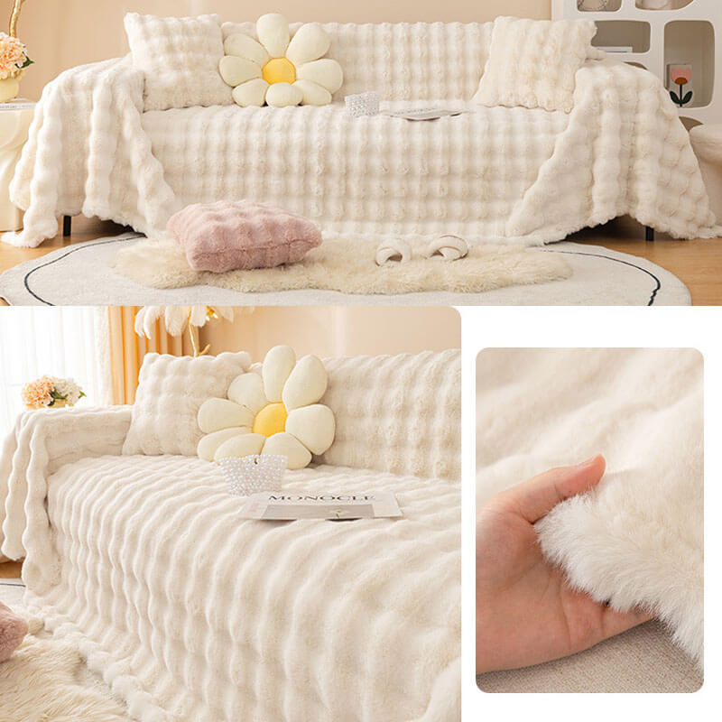 Faux Fur Sofa Covers, Throws Blankets Sofa Slipcovers for Pets
