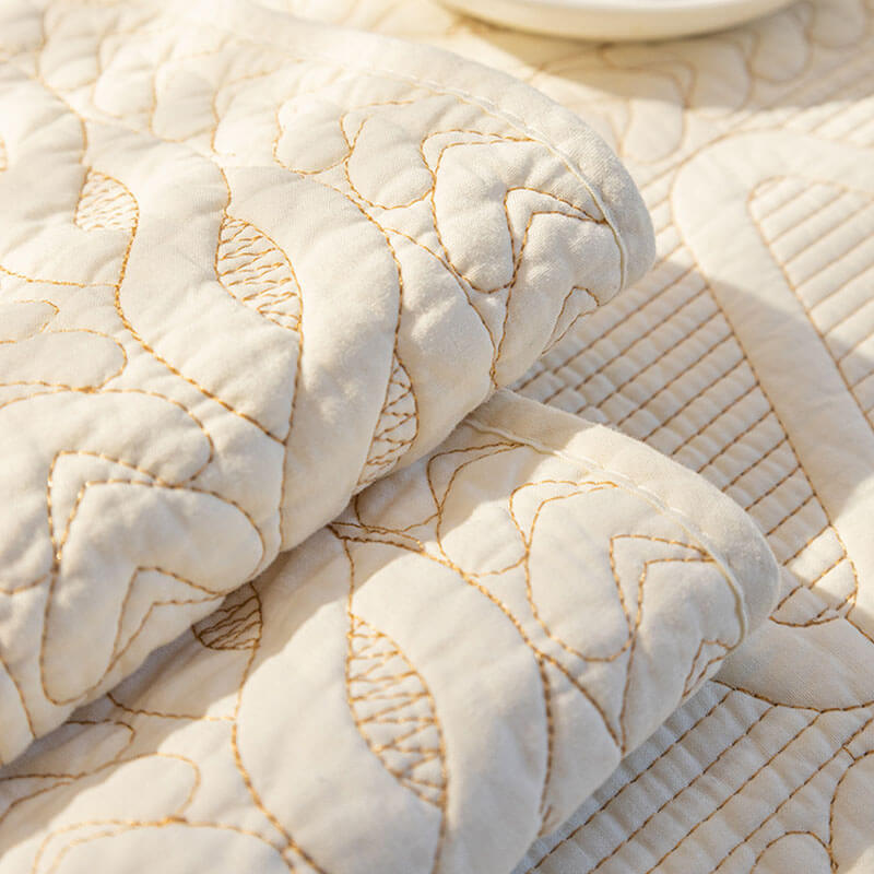 Cotton Quilted Sectional Couch Covers, Furniture Protector Anti-Slip Couch Covers