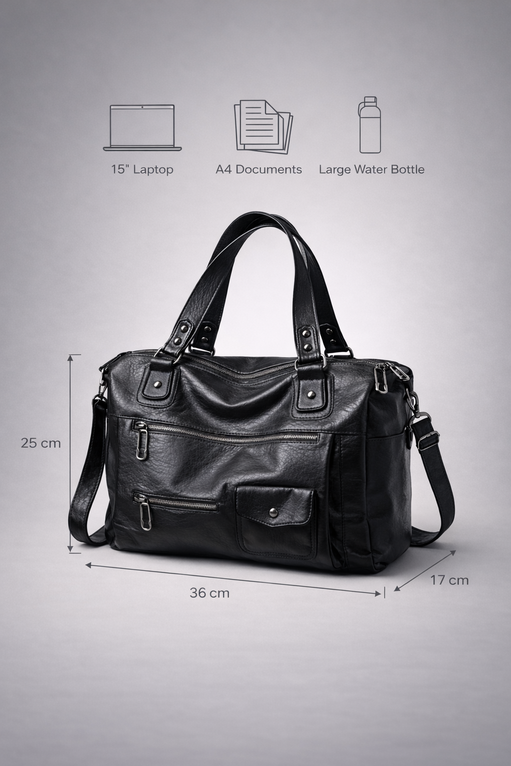 Big handbag for school with a spacious top-zip opening  SALERNO