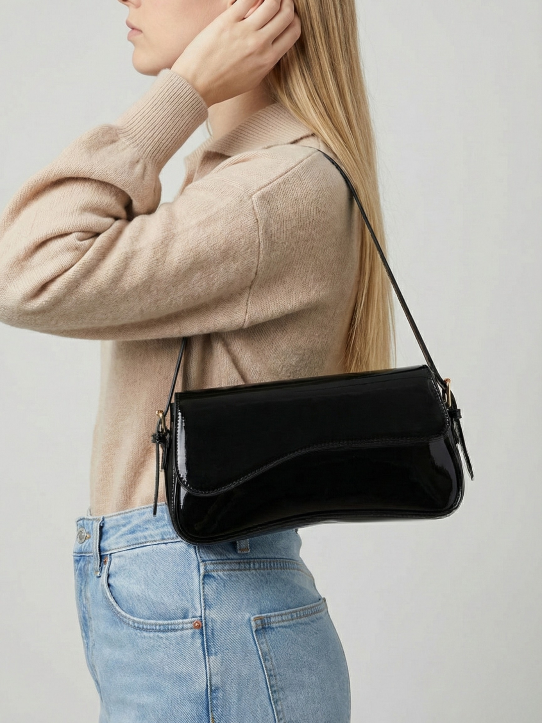 Black everyday handbag | Taormina