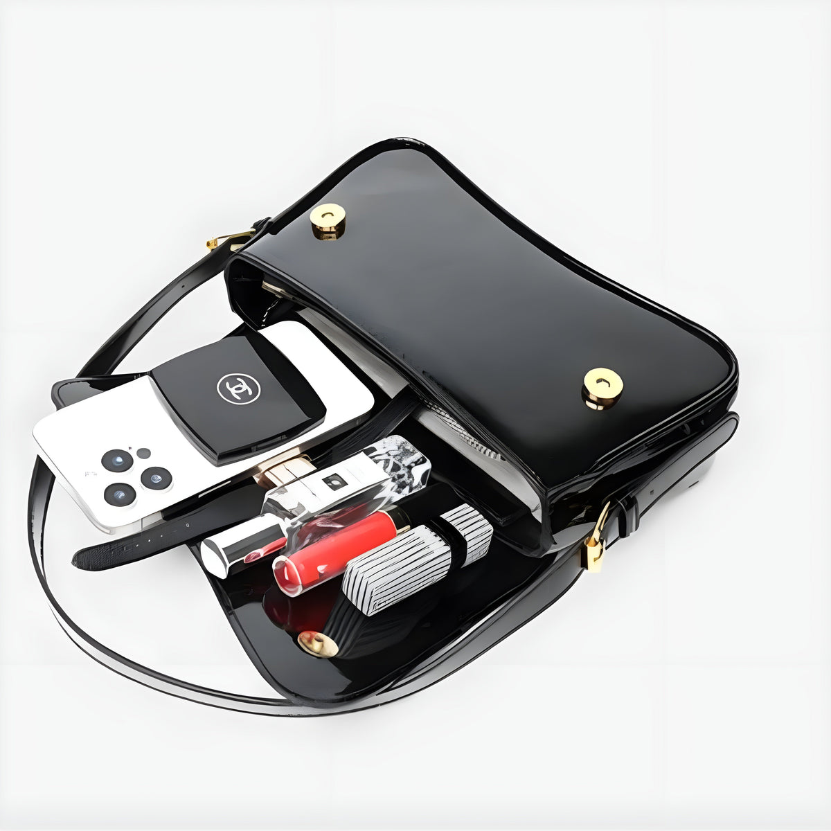 Black everyday handbag | Taormina