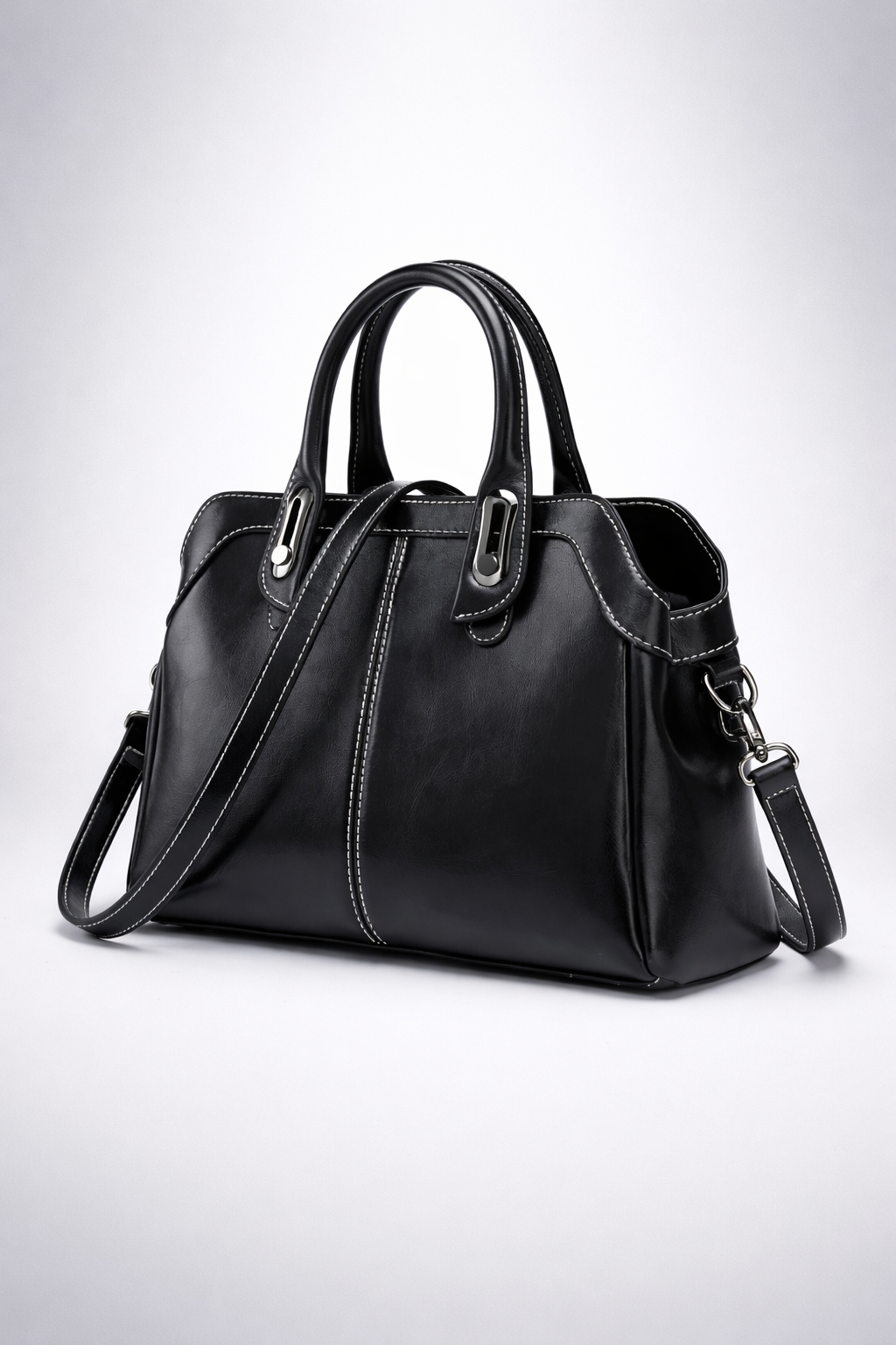 Black leather bag for work | MODENA