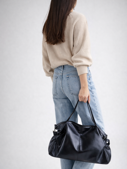 Black tote bag for school | MILANO