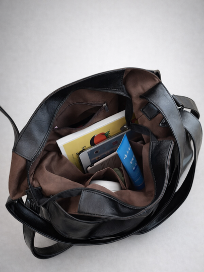 Black tote bag for school | MILANO