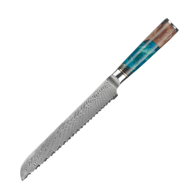 Tenshi (天使) Damascus Steel - 8 Inch Bread Chef's Knife