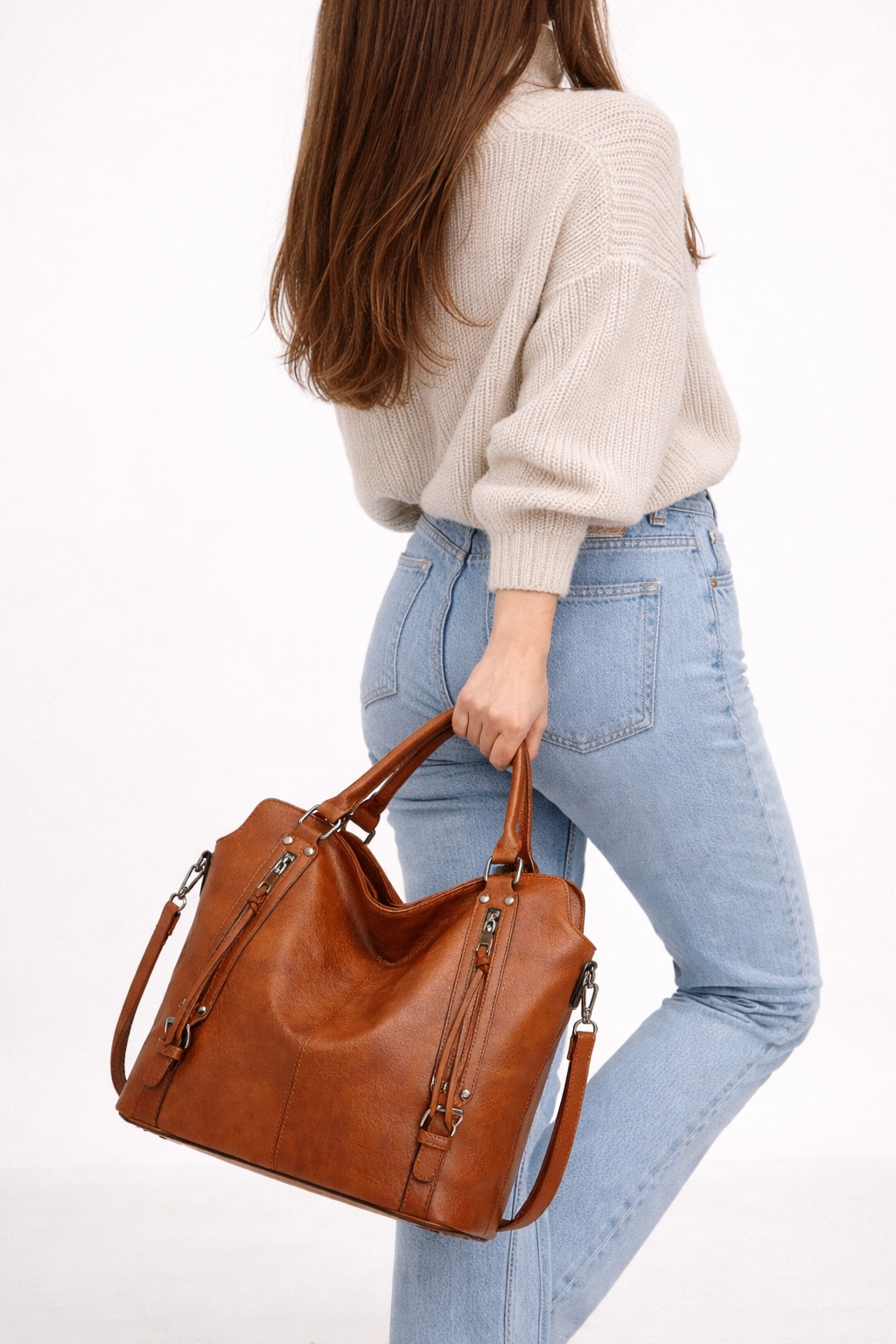 Brown tote bag for school | Cuneo