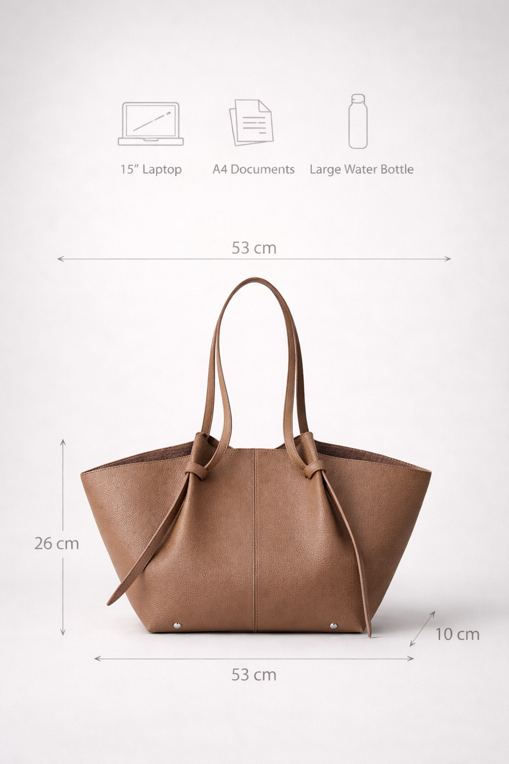 Brown tote bag for work | The Bologna