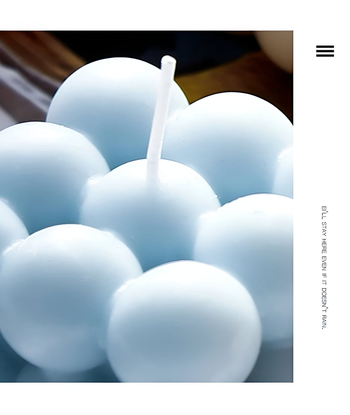 Geometric Bubble Cube Candle