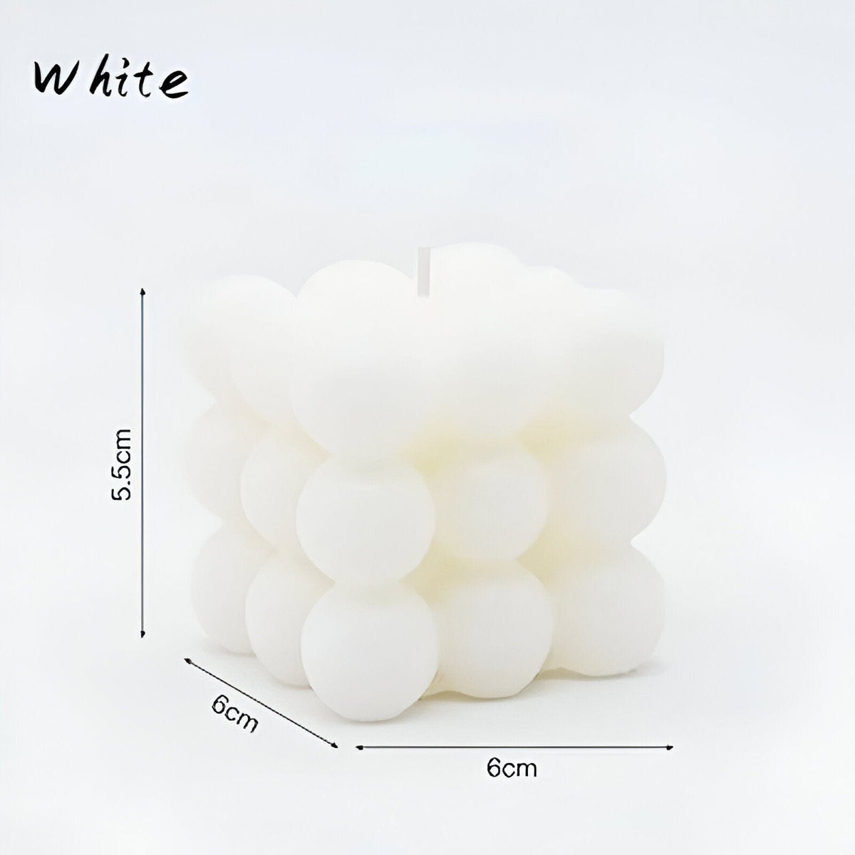 Geometric Bubble Cube Candle